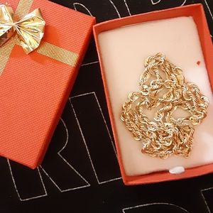 Diamond Cut 5mm Rope Chain in 10k & 18 inches